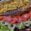 Leckeren gebratenen Fisch